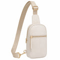 Bolso Bandolera Pequeño Cremallera Beige