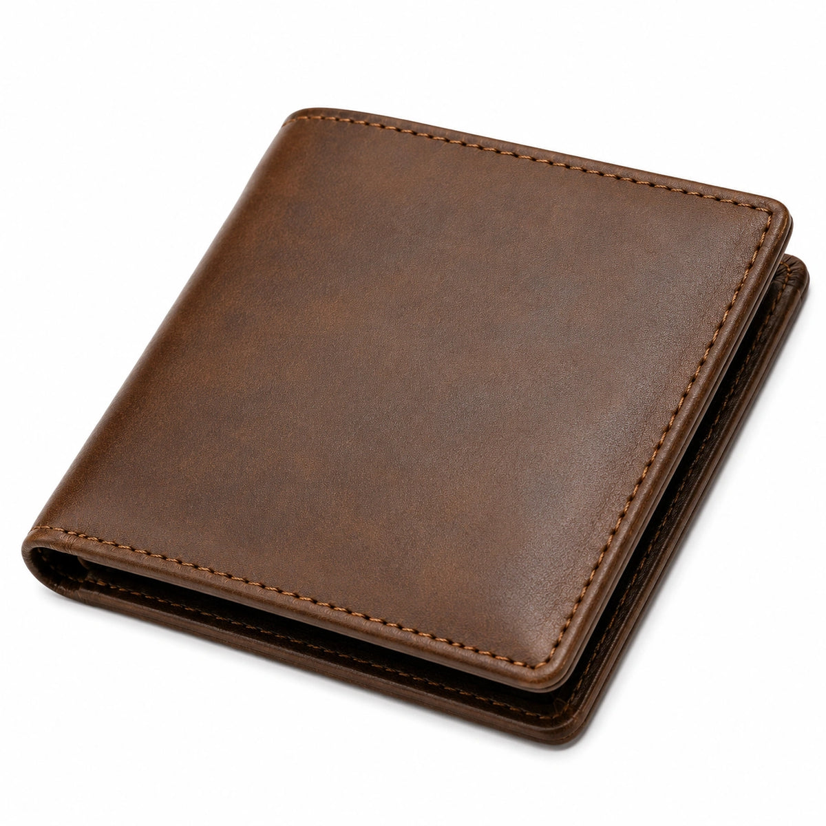 Cartera plegable para hombre de color marrón