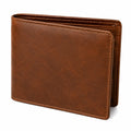 Cartera Clásica de Cuero Sintético para Hombre, Marrón