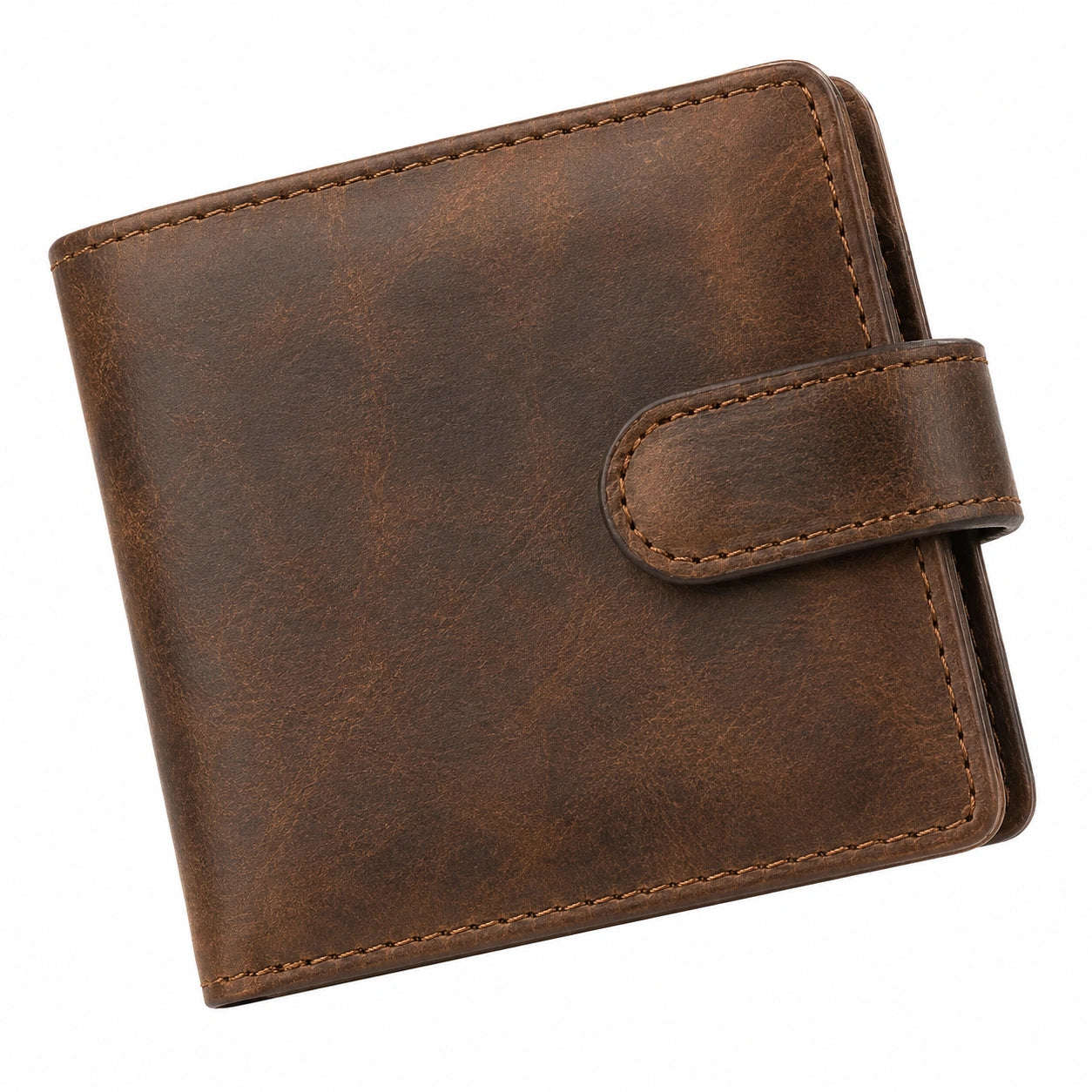 Cartera de hombre marrón con cierre