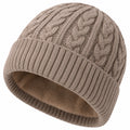 Gorro de Punto Trenzado para Adultos Beige