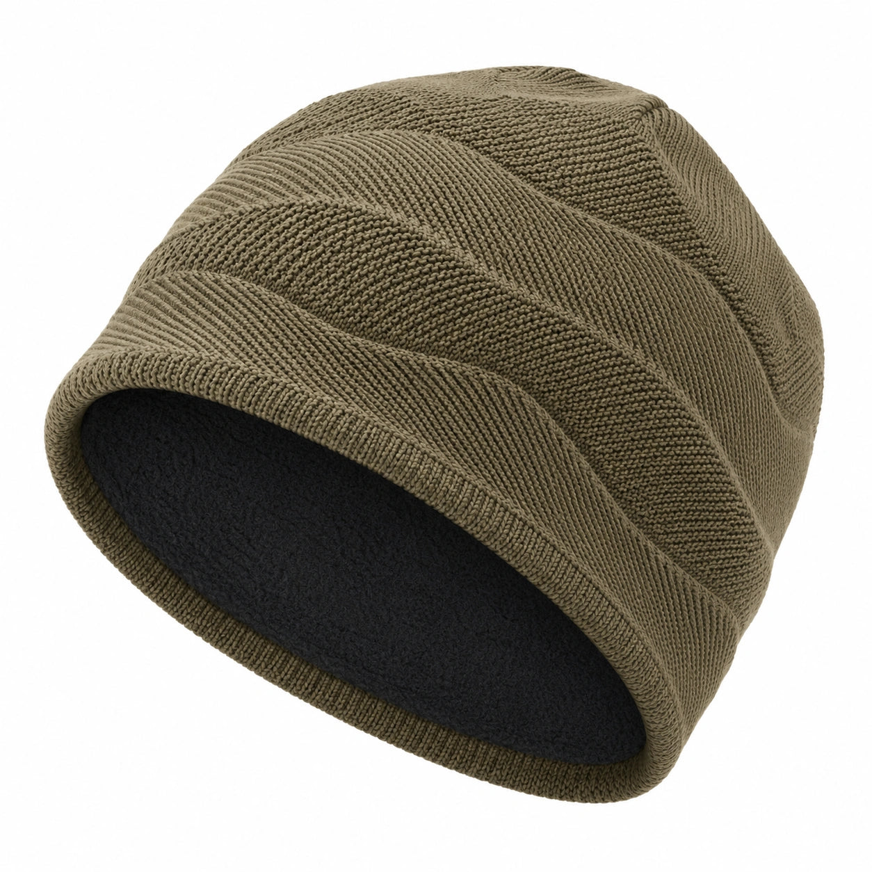 Gorro de Invierno con Forro Polar para Hombre y Mujer, Verde Oliva
