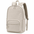 Mochila casual beige para uso diario con múltiples compartimentos