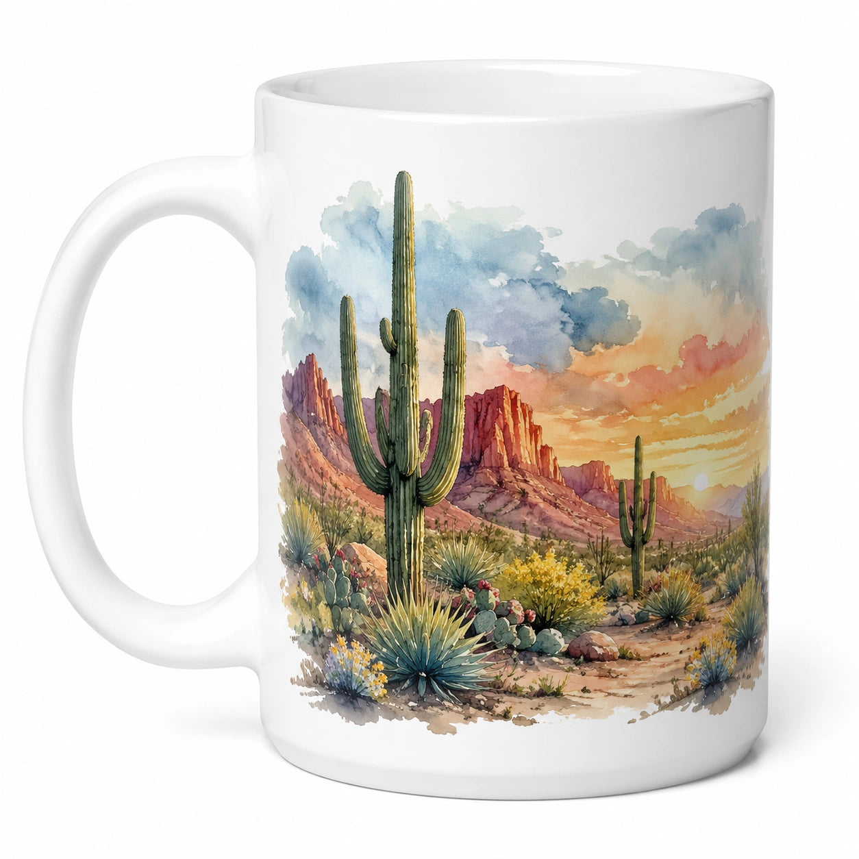 Taza con Paisaje Desértico Saguaro 350 ml