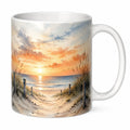 Taza de Cerámica con Diseño de Atardecer en la Playa 350 ml