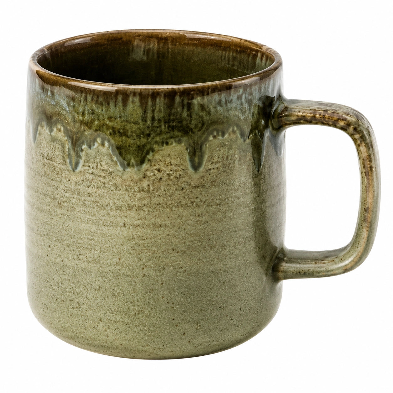 Taza de Cerámica Esmaltada Verde 350ml