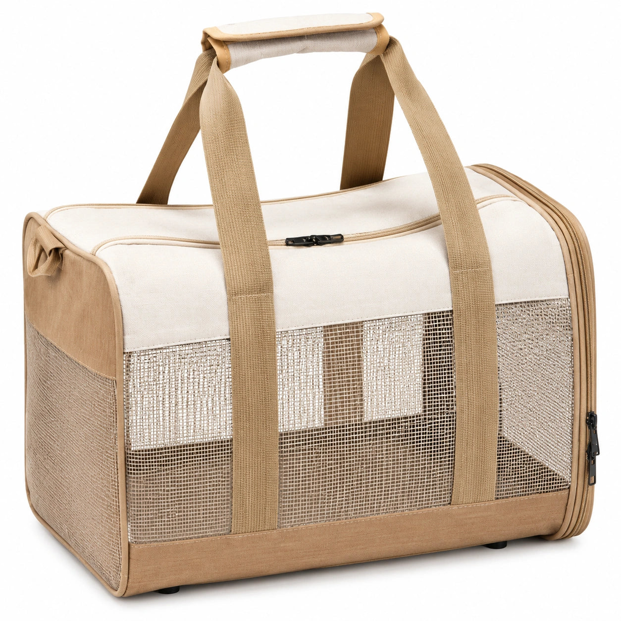 Bolsa de Transporte para Mascotas Pequeñas Beige